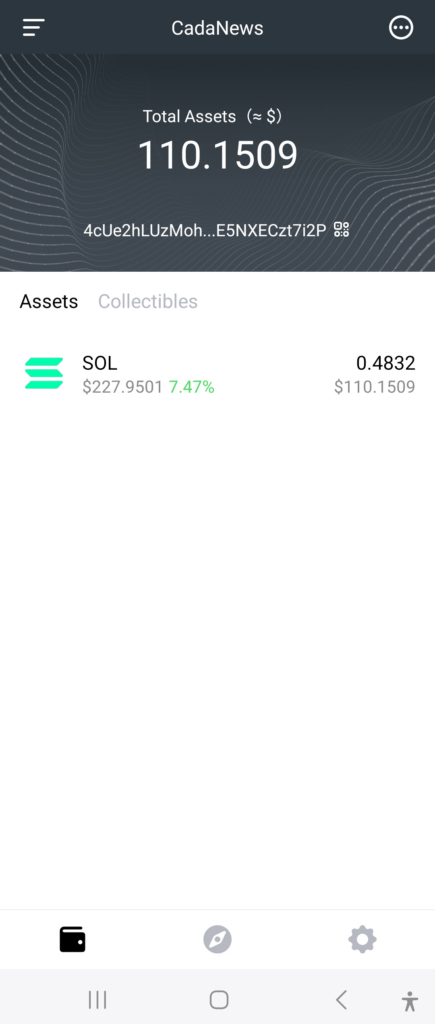 MathWallet holding Solana (SOL) Proof 2025